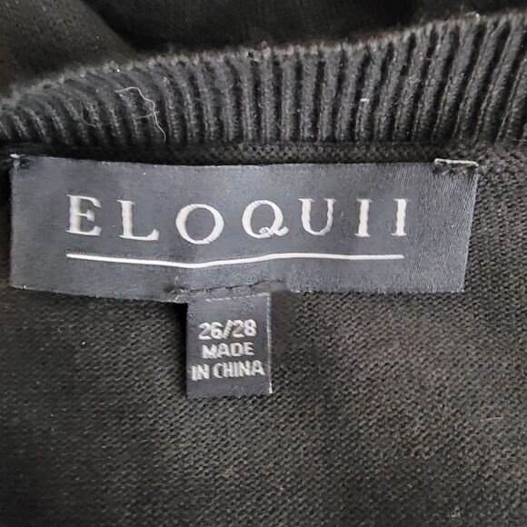 Eloquii black pleated sleeve sweater 26/28 - Picture 5 of 7